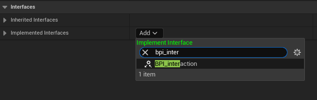 Setting up interface