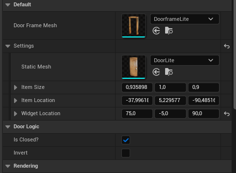 Door Setup Screenshot