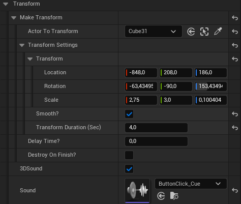 Transform Settings